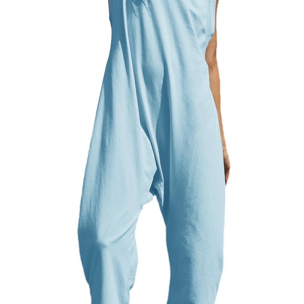 Amazon Light Blue Women's Relaxed Jumpsuit